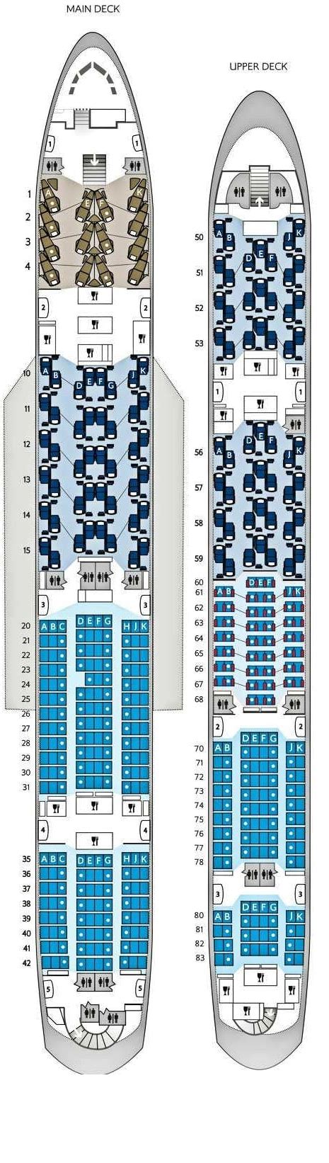 Airbus A380 Seat Chart