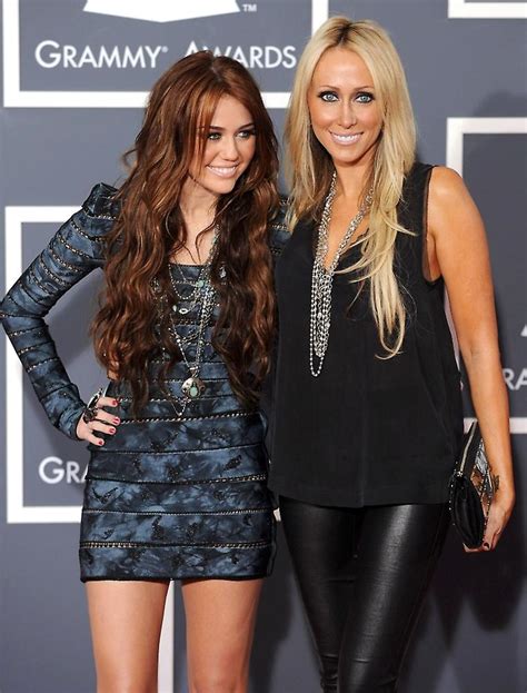 Miley Cyrus Mom Tish Cyrus At Arrivals For 52nd Annual Grammy Awards Arrivals Staples Center