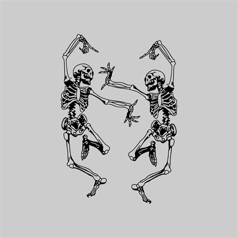 Dancing Skeletons Svg Halloween Svgskeleton Funny Dance Svg Etsy