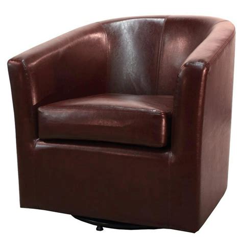 Hayden Swivel Bonded Leather Tub Chair Multiple Colors