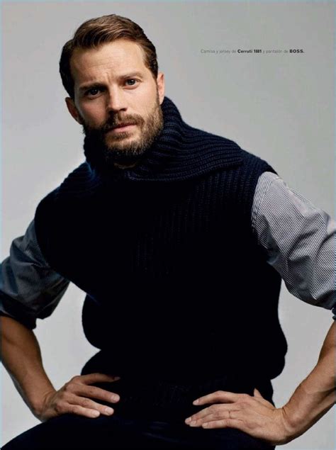 Starring In A New Photo Shoot Jamie Dornan Wears A Canali Shirt And