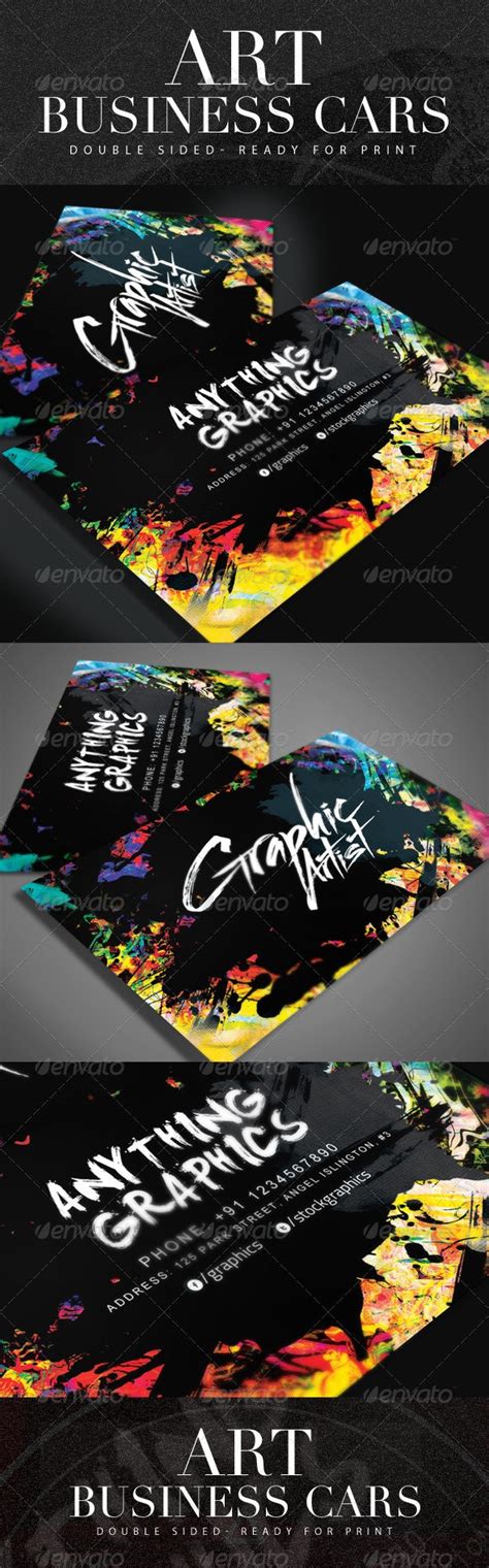 Artistic Business Card By Premadepixels Graphicriver