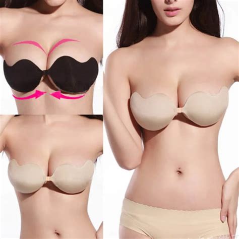 Aliexpress Com Buy Super Sexy Woman Push Up Self Adhesive Silicone Bust Front Closure