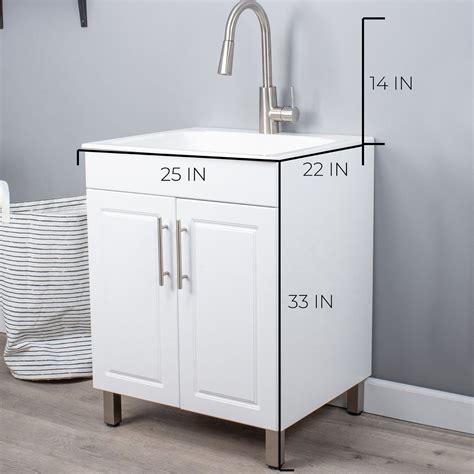 Laundry Tubs White Laundry Laundry Room Stainless Steel Faucets Stainless Steel Cabinets