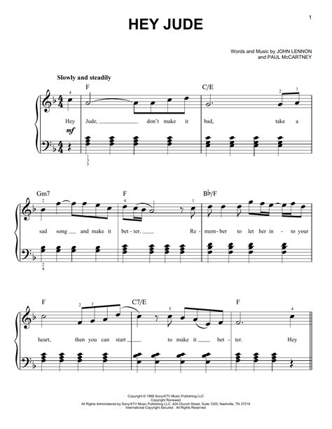 Hey jude + piano sheets hey jude is a song by the english rock band the beatles, written by paul mccartney, released in 1968. Hey Jude | Sheet Music Direct
