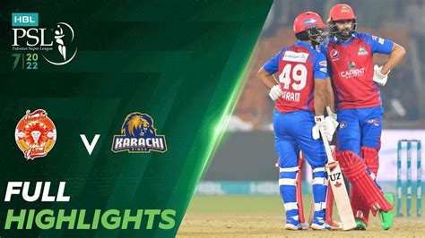 Full Highlights Islamabad United Vs Karachi Kings Match 21 Hbl