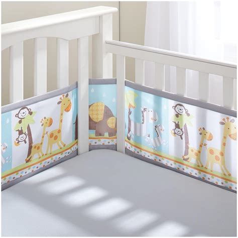 Mesh Crib Bumper Breathable Baby Infant Bedding Printed Liner Nursery