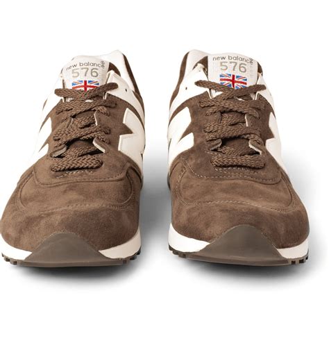 New Balance 576 Suede Running Sneakers In Brown For Men Lyst