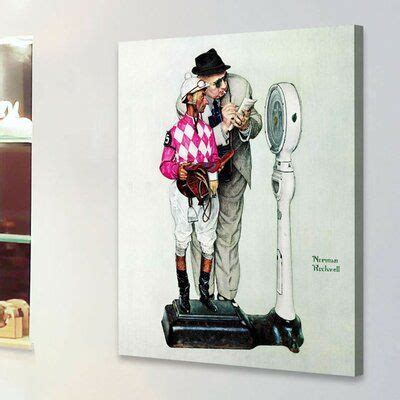 Vault W Artwork Jockey Weighing In By Norman Rockwell Painting Print On