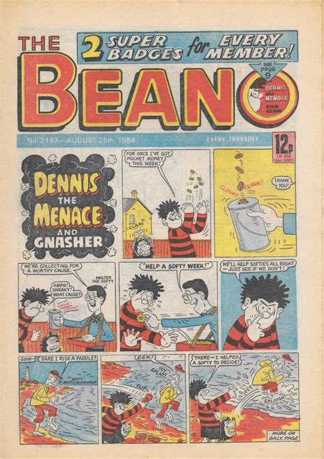 Beano Uk Comic August 25th 1984 No 2197 Vintage And Modern Birthday
