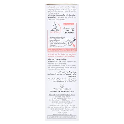 Find out if the avene tolerance extreme emulsion is good for you! Avène Tolerance Extreme Emulsion normale Haut 50 ...