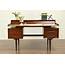 Midcentury Modern Desk / Mid Century Floating Top With 