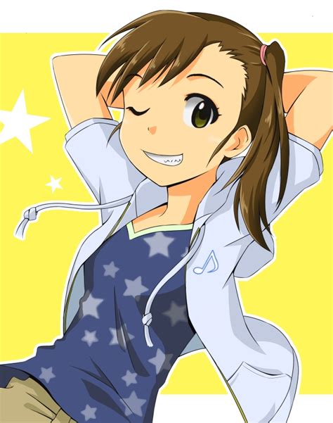 The Big Imageboard Tbib Arms Behind Head Bad Id Bad Pixiv Id Brown Hair Futami Mami