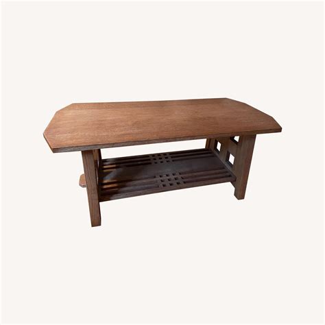 Mission Style Custom Oak Coffee Table Aptdeco