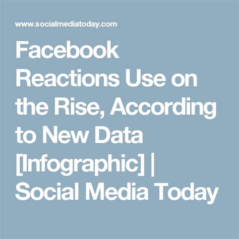 Facebook Reactions Use On The Rise According To New Data Infographic