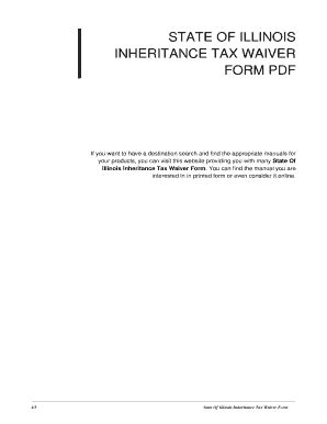 Learn about 2020 tax forms, instructions, and publications. Illinois Inheritance Tax Waiver Form - Fill Online ...