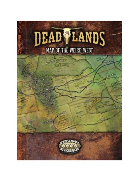 Deadlands Map Of The Weird West Rpg W Lane