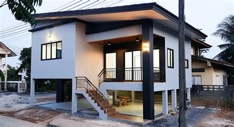 Modern Elevated House With One Bedroom And Basement Carport