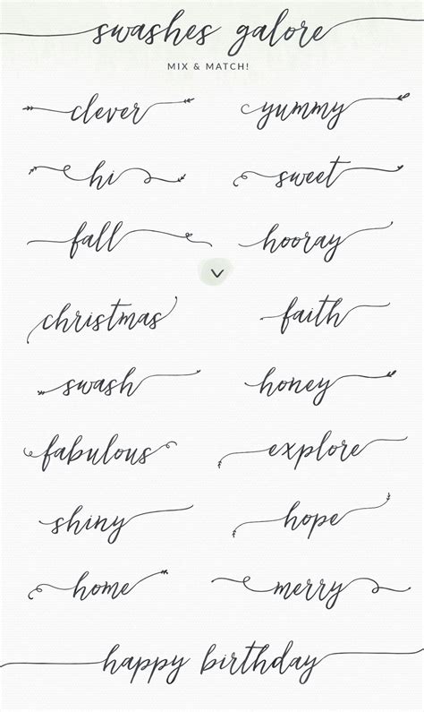 Lovefern Font Swashes Tatuajes Letras Cursivas Letras Para