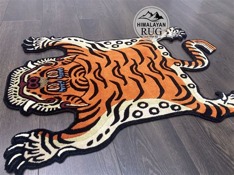Buy Original Tiger Rug Made In Nepal Etsy