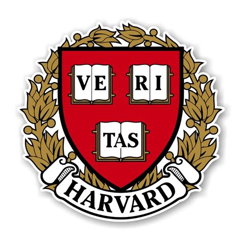 Harvard University Crimson Tide Emblem Precision Cut Decal Sticker