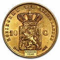 Buy Netherlands Gold 10 Guilders Willem III (1875-1889) AU | APMEX