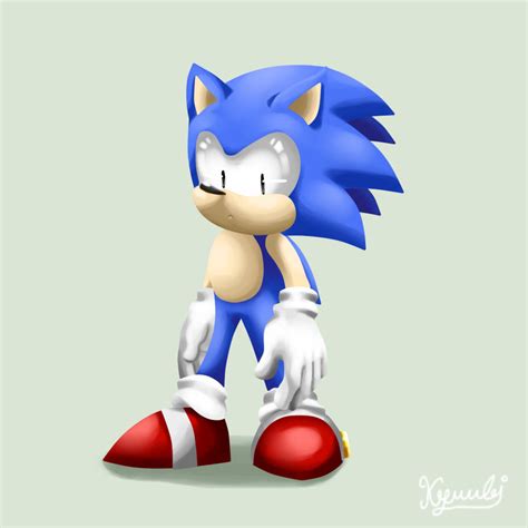 Classic Sonic By Kyuubicore On Deviantart