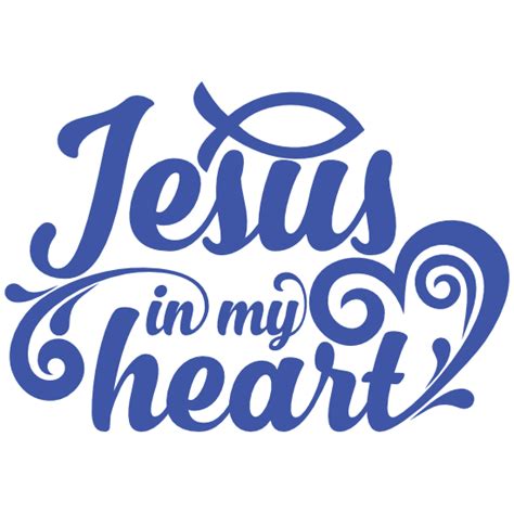 Jesus In My Heart Transfer Sticker