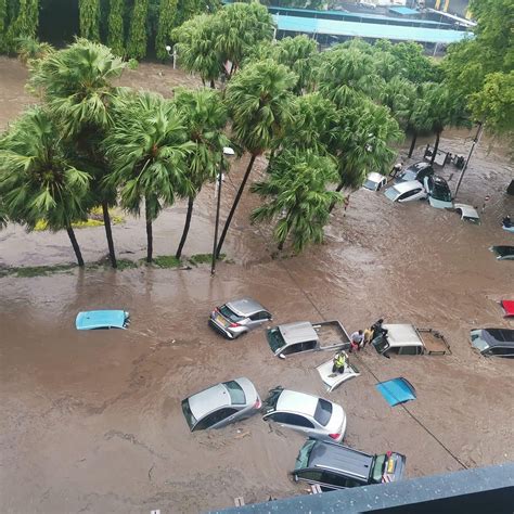 Floods Hit Mauritius As Tropical Cyclone Approaches