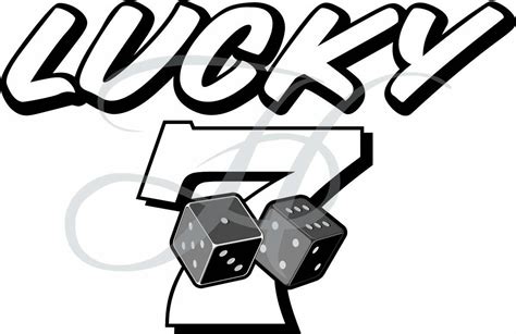 Lucky 7 Digital Art File Svg Eps Ai Dxf  Png Etsy