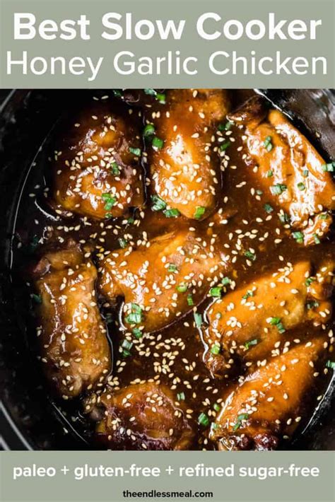 Best Slow Cooker Honey Garlic Chicken The Endless Meal