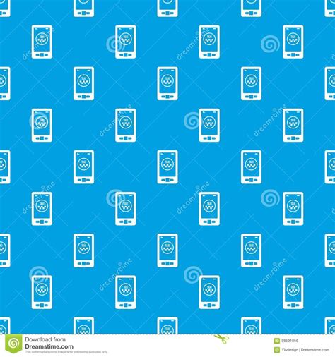 Taxi App In Phone Pattern Seamless Blue Stock Vector Illustration Of