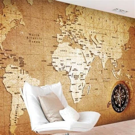 Mural Mapamundi Cl Sico En Mapa Mural Del Mundo Murales Y Mapamundi
