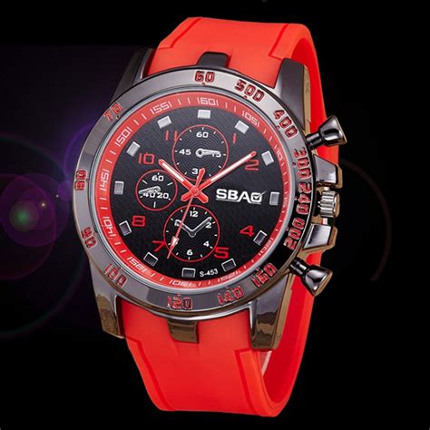 Sbao Mens Sports Watches Quartz Watch Shockproof Electronic Wristwatch