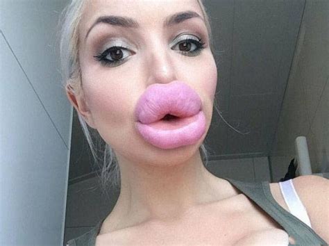 Enormous Porn Star Lips On Show In Terrifying Gallery Of Selfies The