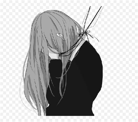Drawn Sadness Sad Thing De Chicas Anime Tristes Sad Anime Girl Black