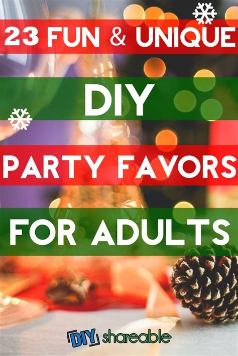 Staying home for the holidays means it's time to pull out the board games. 23 Unique and Fun DIY Party Favors For Adults | Party ...