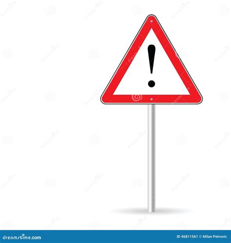 Warning Traffic Sign Art Vector Stock Vector Illustration Of