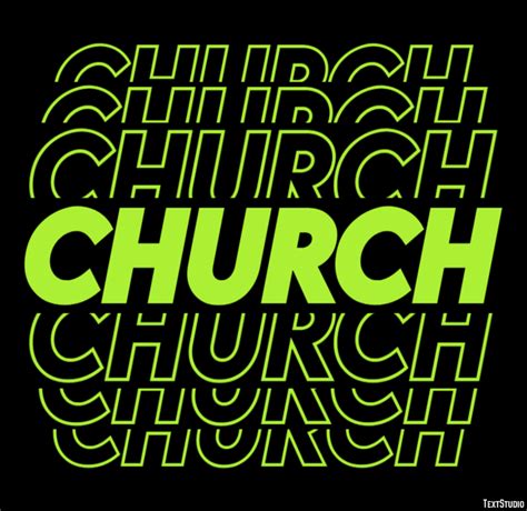 Church Text Effect And Logo Design Word