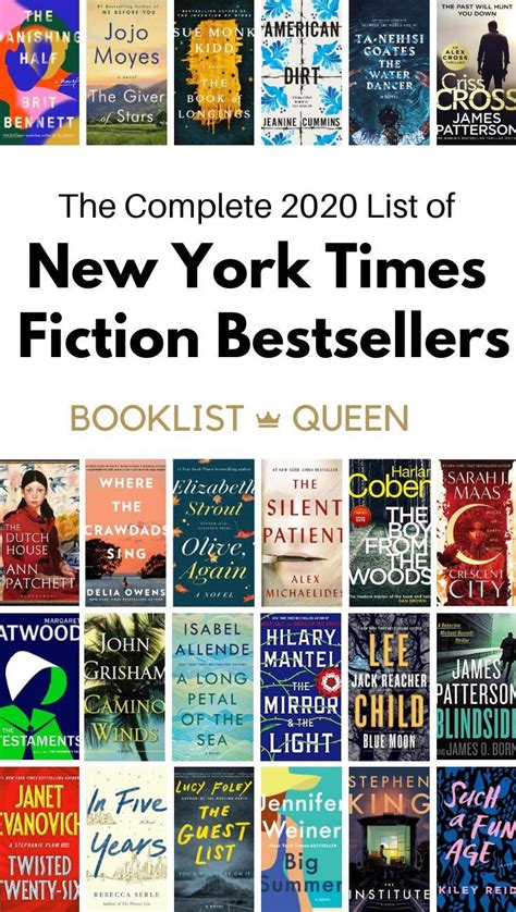 The Complete New York Times Fiction Best Sellers List Is Shown In Front