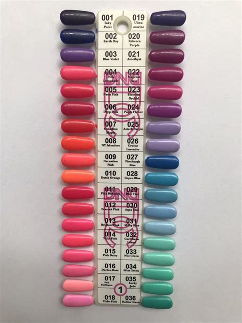 DND Gel Polish Sample Chart DC Collection Chart 1 Hebiss Dnd Gel