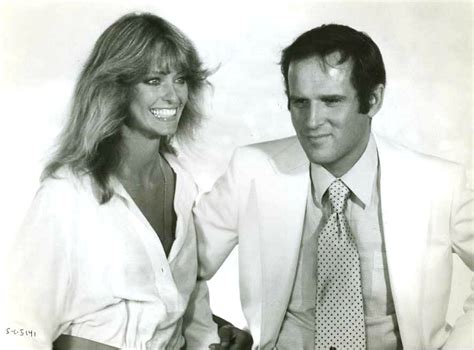 Farrah Smiles With Actor Charles Grodin While Filming The Movie