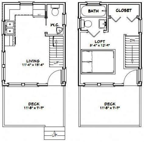 8x16 Tiny House Floor Plans Floorplansclick
