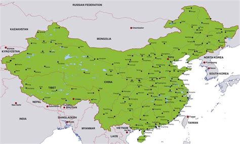 China Cities Map China Map Cities Eastern Asia Asia