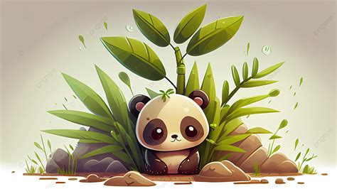Bamboo Panda Cute Cartoon Background Bamboo Panda Cute Background