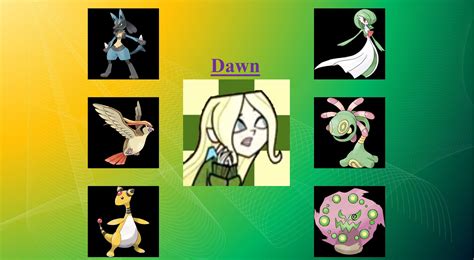 dawn s pokémon team lucario pidgeot ampharos gardevoir craydily and spiritomb totaldrama