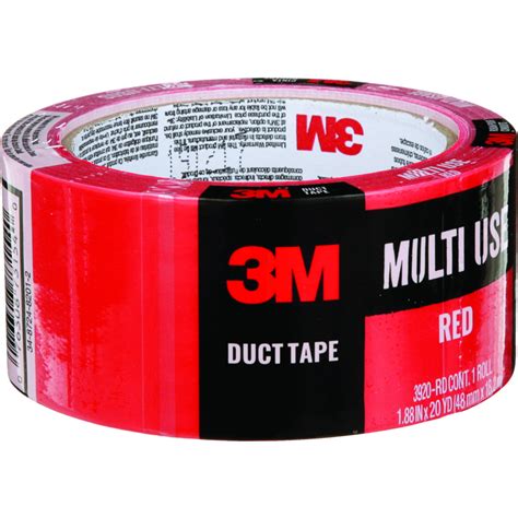 3m Multi Use Coloured Duct Tape 1 78 48 Mm X 182 M Red Monk Office