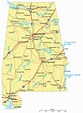 Large detailed road map of Alabama with cities | Vidiani ...