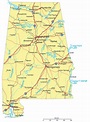 Large detailed road map of Alabama with cities | Vidiani.com | Maps of ...
