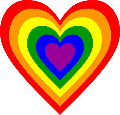 Rainbow With Heart Svg